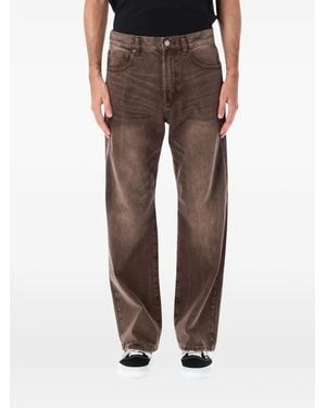 Obey Jean Droit À Effet Délavé - Brown