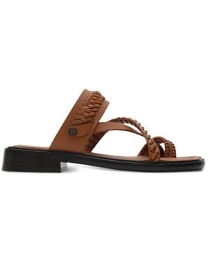 Burberry Leather Baez Sandals​ - Brown