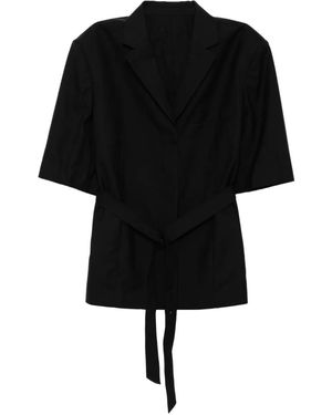 Juun.J Wool Belted Jacket - Black