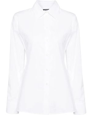 Jacquemus Blouse With Cut-Out Detail And Adjustable Waistband - White