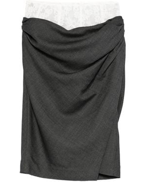 Markgong Gonna Con Bordo Di Pizzo - Nero