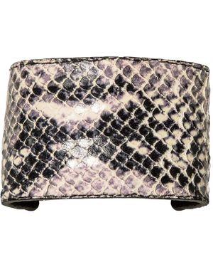 Jennifer Behr Leather-Embossed Pony Wrap - Natural