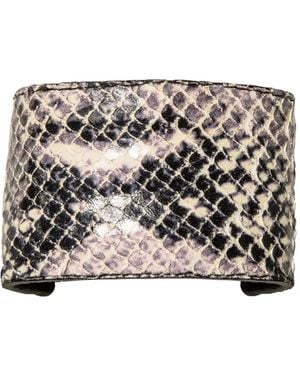 Jennifer Behr Leather-Embossed Pony Wrap - Natural