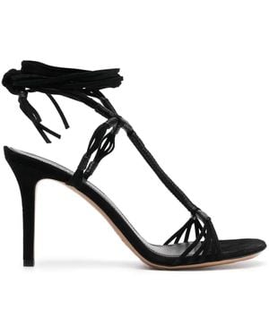Isabel Marant Arja 95 Suede Sandals - Black