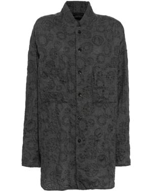 Forme D'expression All-Over Floral Shirt - Grey