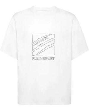 Philipp Plein Outline Scratch Logo T-Shirt - White