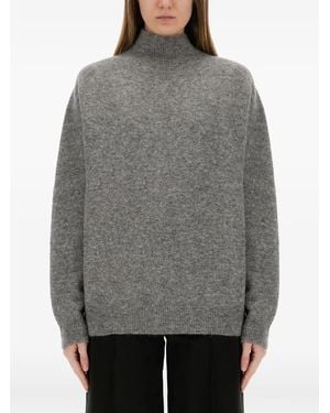 Alysi Funnel Neck Jumper - Grey