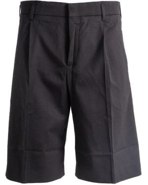 Jacquemus Ovalu Pleated Shorts - Gray