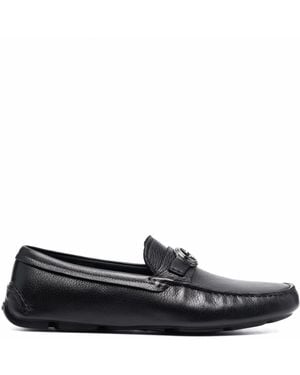 Giorgio Armani Loafer Mit Logo-Schild - Schwarz