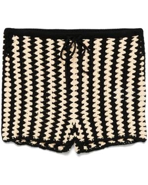 By Malene Birger Shorts con diseño de ganchillo - Negro