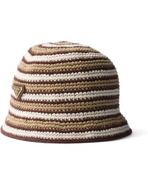 Prada Cappello Bucket All'Uncinetto - Neutro