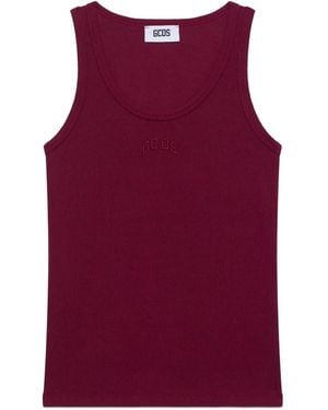 Gcds Logo-Embroidered Tank Top