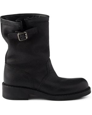 Prada Wildy Leren Laarzen - Zwart