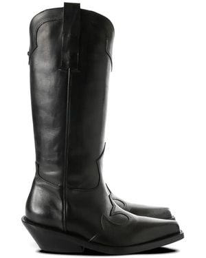 Ann Demeulemeester Rasin Santiags Cowboy Boots - Black