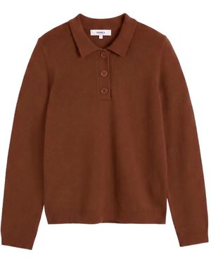 Chinti & Parker Polo-Collar Sweater - Brown