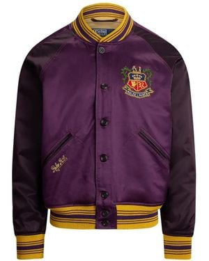 Polo Ralph Lauren Logo-Detail Bomber Jacket - Purple