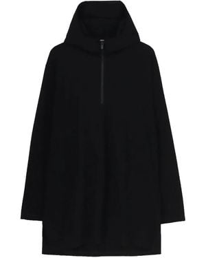 Yohji Yamamoto Padded Half-Zip Hoodie - Black