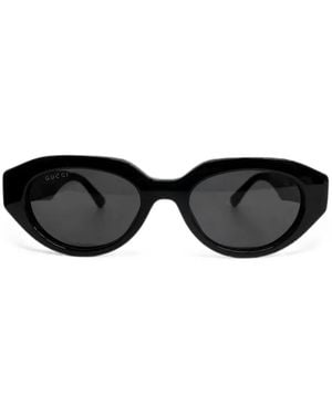 Gucci Double G Geometric-Frame Sunglasses - Black