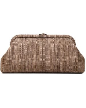 Jimmy Choo Skylar Woven Clutch Bag - Brown