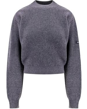 Balenciaga Pullover mit Logo-Patch - Blau