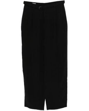 Giorgio Armani Belt Pleated Trousers - Black