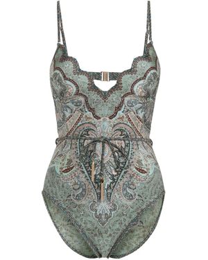 Zimmermann Wanderlust Swimsuit - Grey