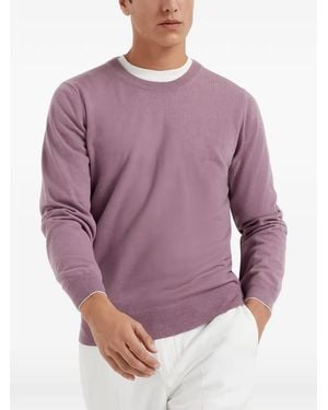 Brunello Cucinelli Crew-Neck Sweatshirt - Purple