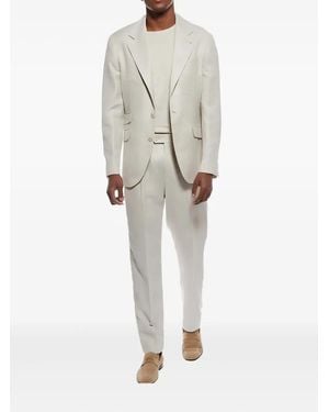 Brunello Cucinelli Single-Breasted Suit - White