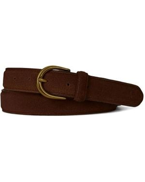 Polo Ralph Lauren Suede Buckle Belt - Brown