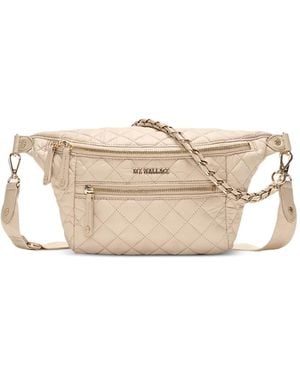 MZ Wallace Quilted Crosby Crossbody Sling Bag - Natural