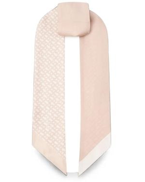BOSS Vincency Logo-Print Scarf - White
