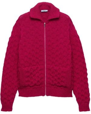Prada Wool Cardigan - Red