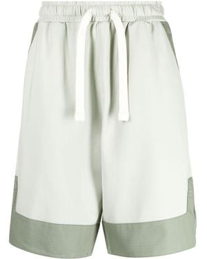 FIVE CM Two-Tone Drawstring Track Shorts - White