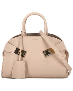 Ferragamo Hug Handbag (Xs) - Natural