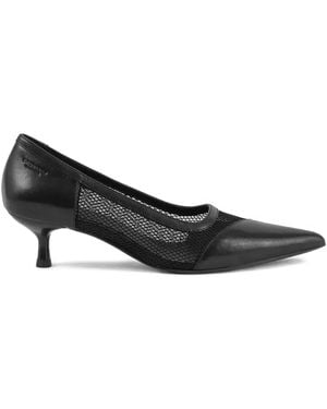 Vagabond Shoemakers 47Mm Lykke Leather Mesh Court Shoes - Black