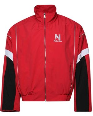 NAHMIAS Logo-Print Track Jacket - Red