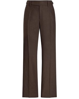 Dolce & Gabbana Hose Aus Leinen - Braun