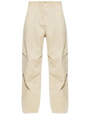 KENZO Loose-Fit Cotton Trousers - Natural