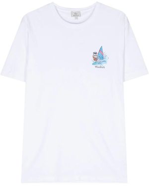 Woolrich T-Shirt Con Stampa - Bianco
