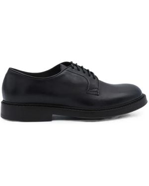 Doucal's Leather Lace-Up Derby Shoes - Black
