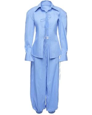 Ana Radu Set Met Veters En Krijtstreep - Blauw