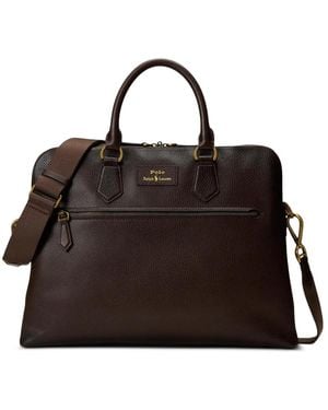 Polo Ralph Lauren Porte-Documents En Cuir Grainé - Noir