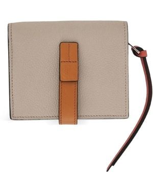 Loewe Anagram Grained Leather Wallet - White