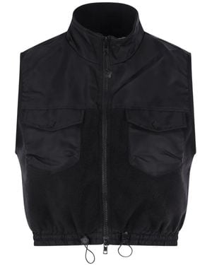 Cecilie Bahnsen Fleece-Panelled Drawstring Jacket - Blue
