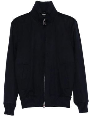 KIRED Gerippter Cardigan mit Reißverschluss - Blau
