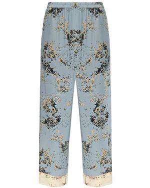 Paul Smith Loose-Fit Pants With Stitching On The Legs - Blue