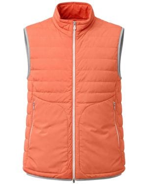 Brunello Cucinelli Gilet À Design Matelassé - Orange
