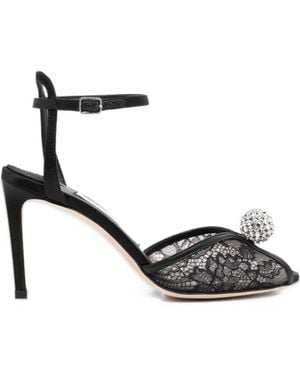 Jimmy Choo 85Mm Sacora Sandals - White