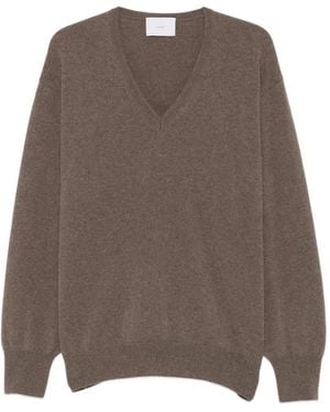 Ssstein V-Neck Cashmere Jumper - Brown