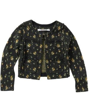 PERVERZE Cárdigan Con Estampado Floral - Negro